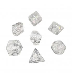 Lot de 7 Dés résine gamme Insert - en boite - Hiver