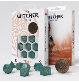 Lot de 7 dés avec pièce- The Witcher- Triss