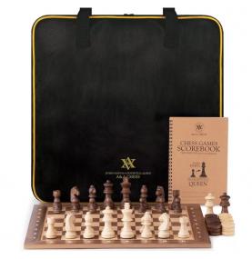 Jeu d'Échecs 39.5cm avec livret de score et sac de transport