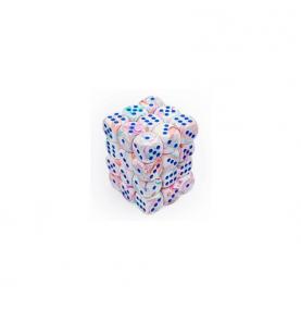 CHESSEX - Set de 36 dés 6 - FESTIVE - Pop Art/Bleu