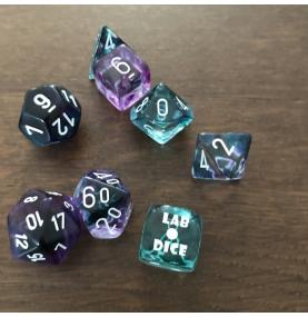 CHESSEX - Set de 8 dés - NEBULA Flourite / Blanc