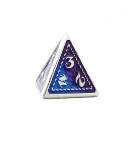 SET DE DÉS DRAGON Chrome bleu violet